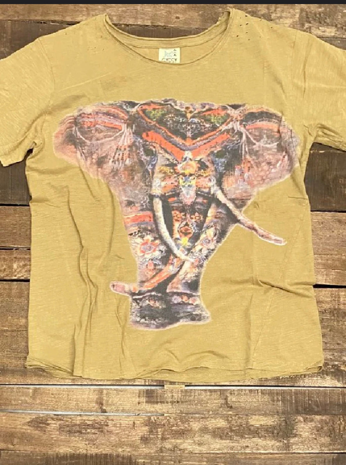 Jaded Gypsy Moon and Dance Rainbow Elephant Tee
