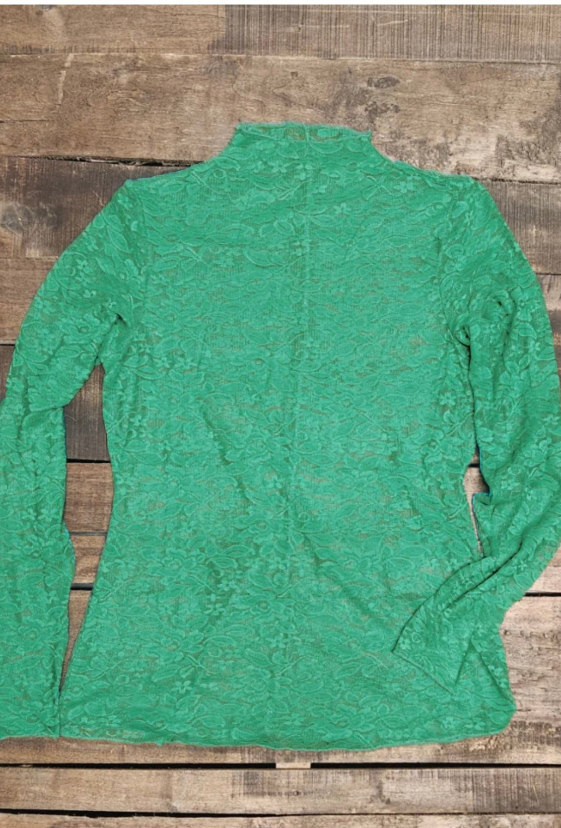 Trellis Vines Lace Top - Emerald
