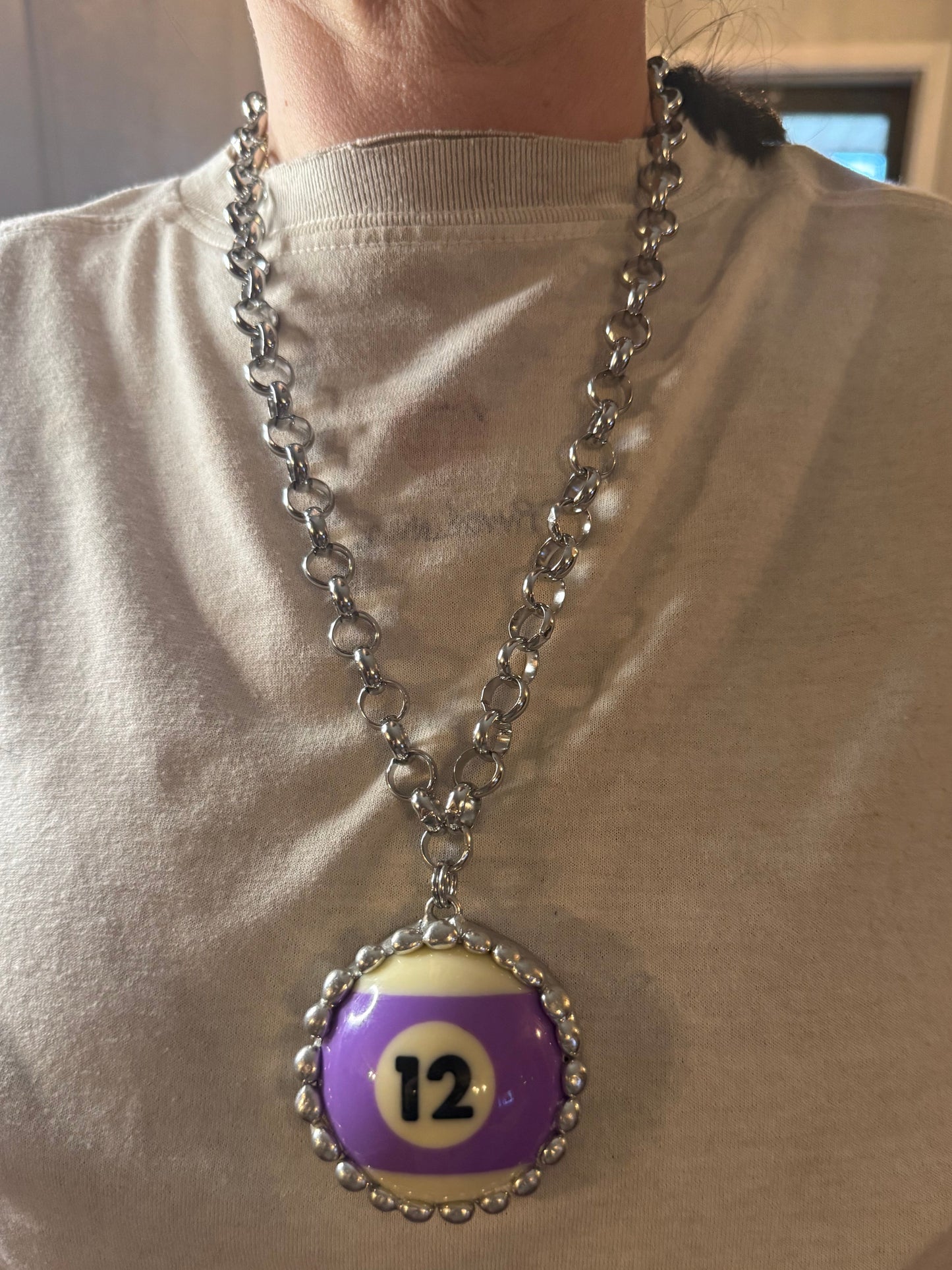 Pool Ball Necklace # 12