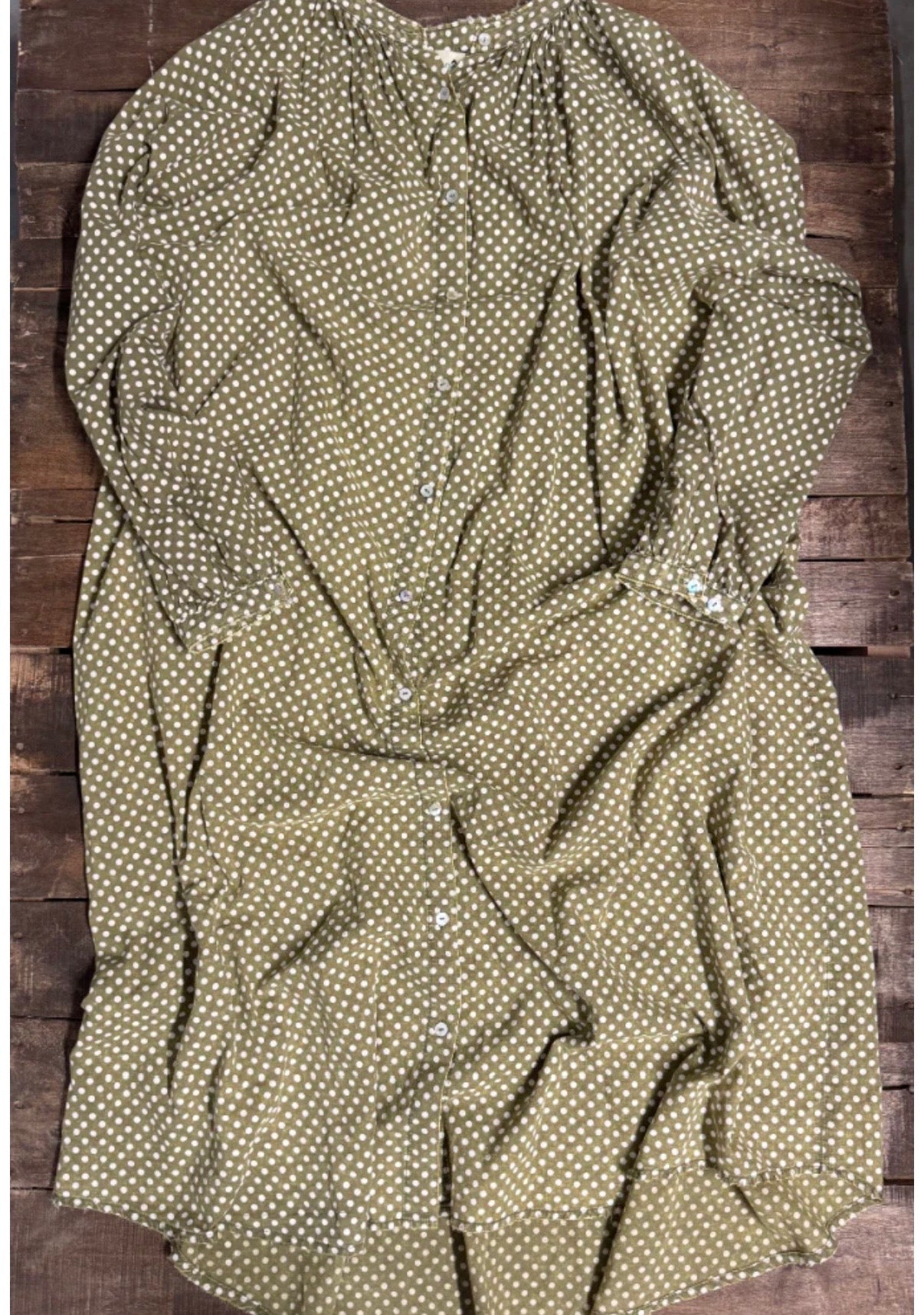 Sweet Nothings Dress - Olive Dot