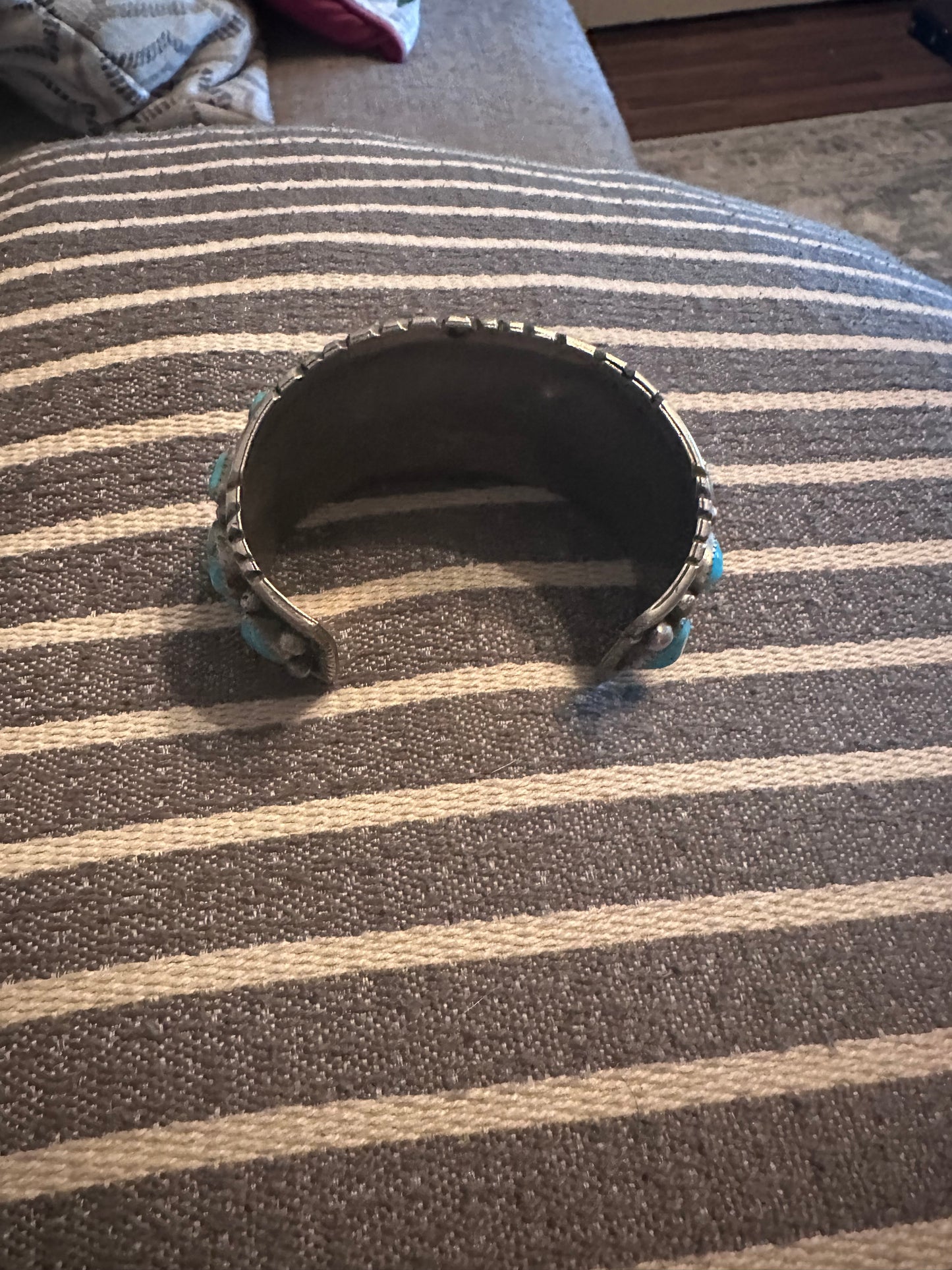 Turquoise Sterling Silver buffalo nickel cuff bracelet