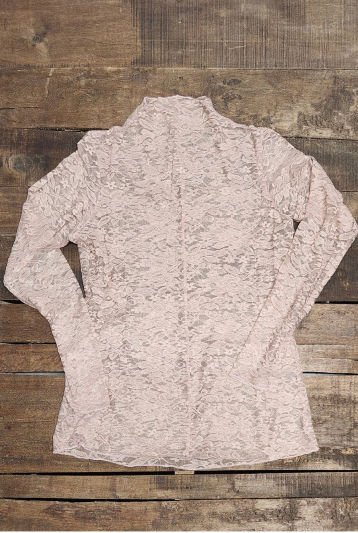 Trellis Vines Lace Top - Blush