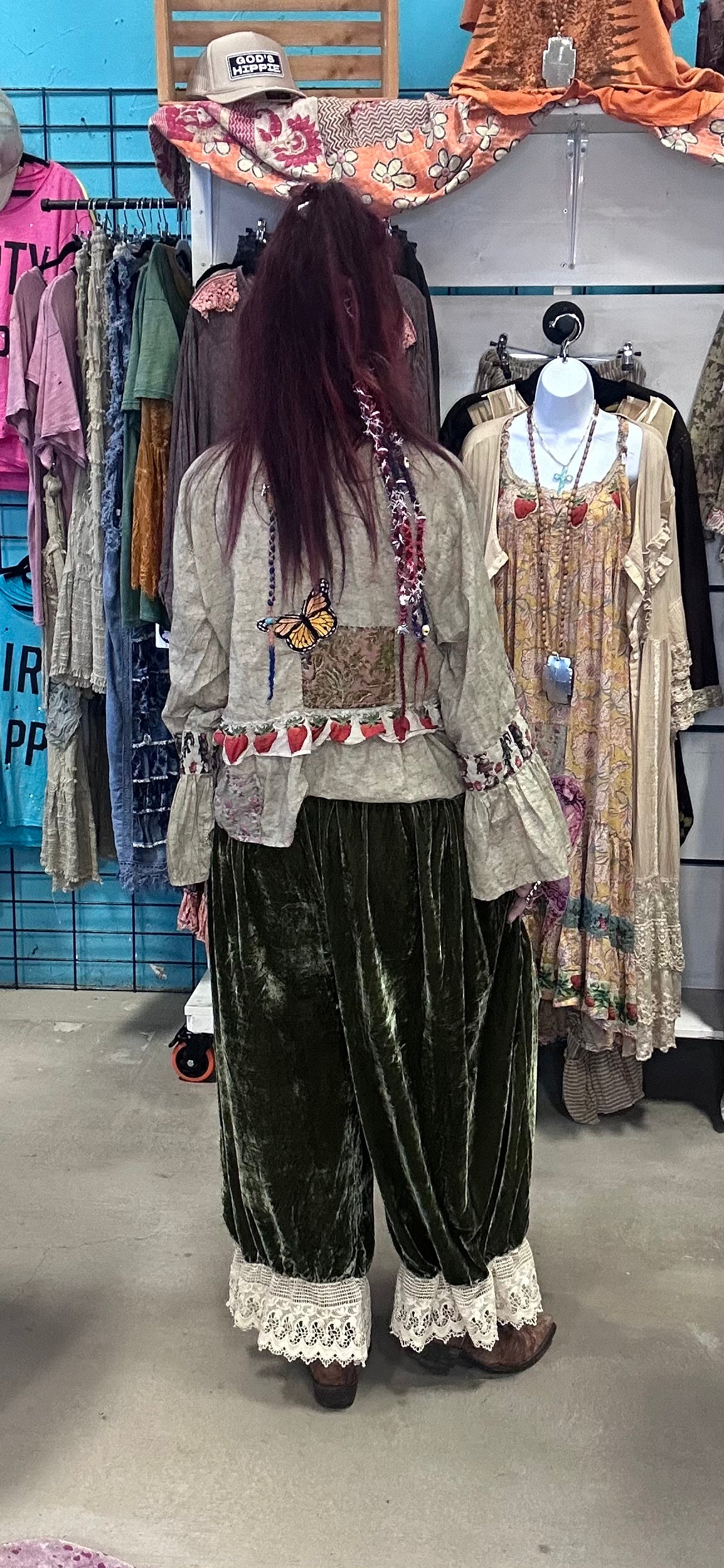 House of Jaded- Honey Bloom Top- Moss