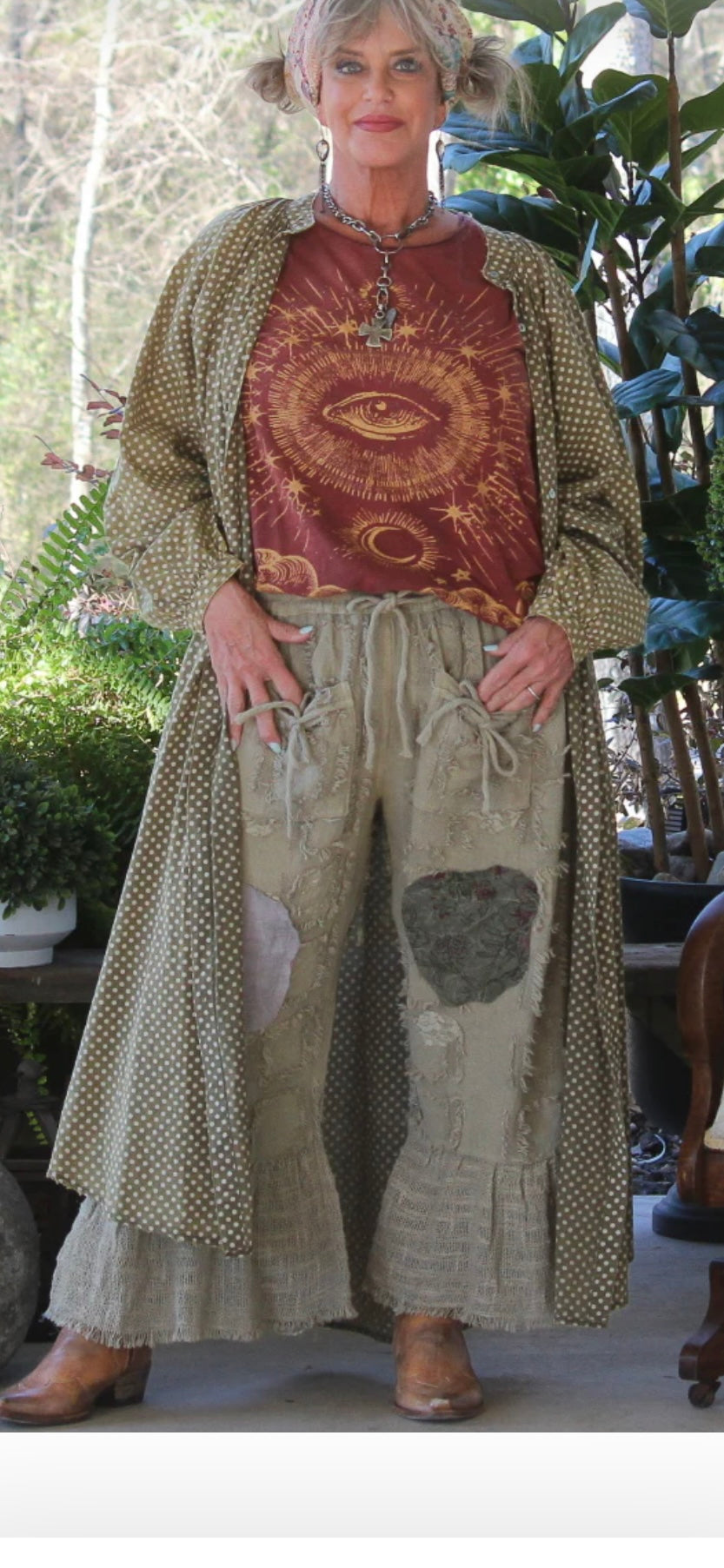 JG- MoonMoss Ruffle Pants