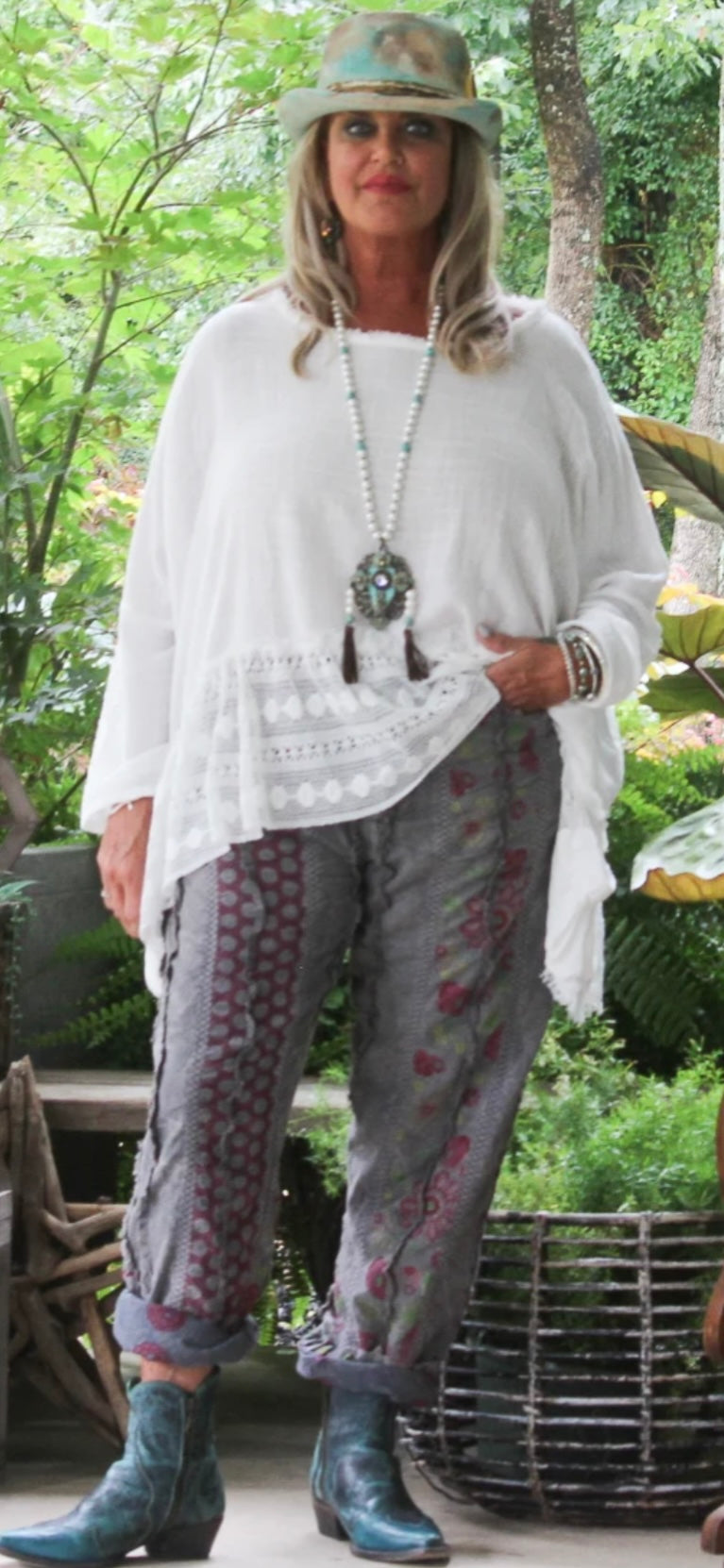 Jaded Gypsy- Garden Wanderer Pants - Charcoal