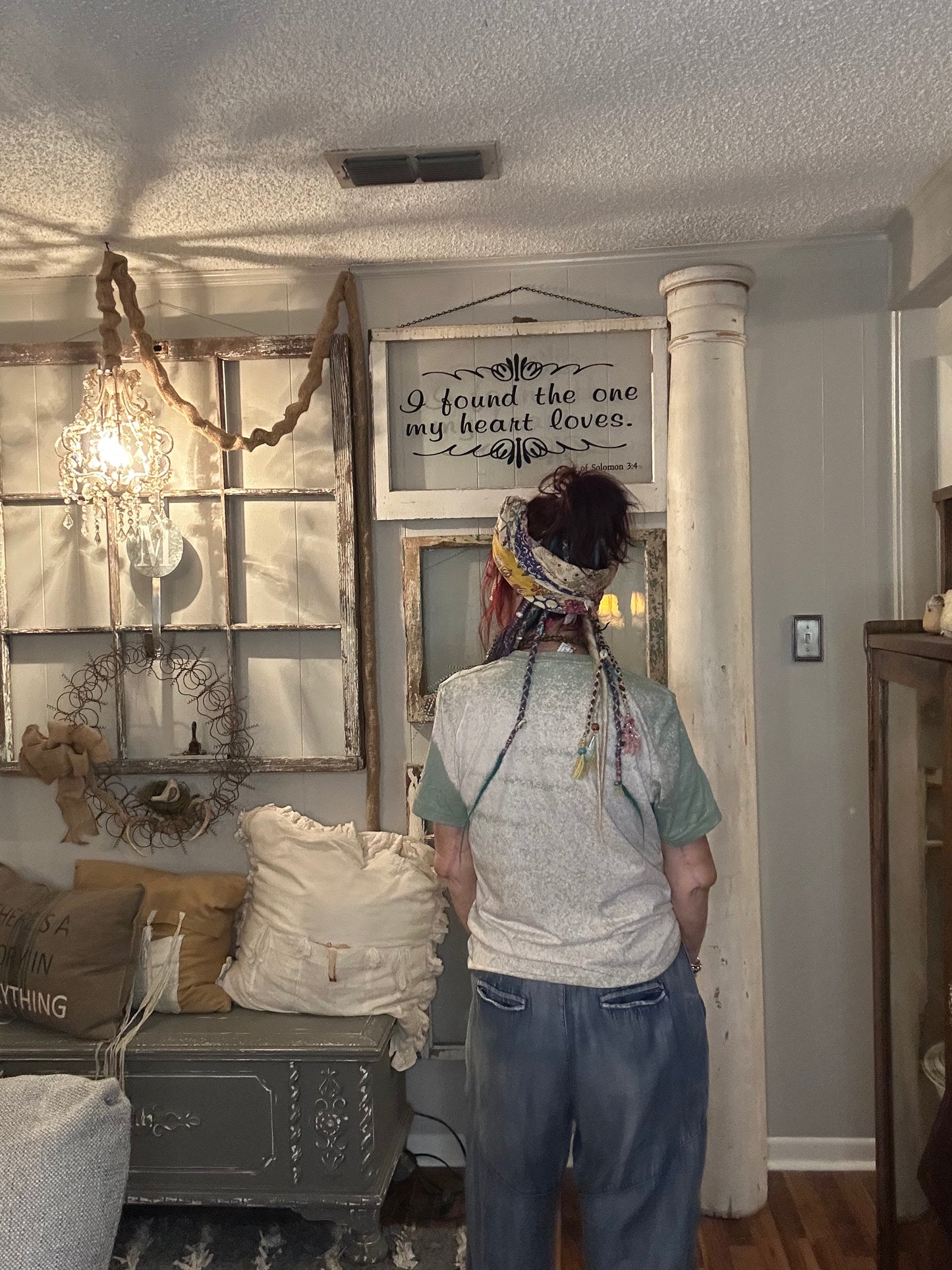 Patchwork Peace Distressed Tee