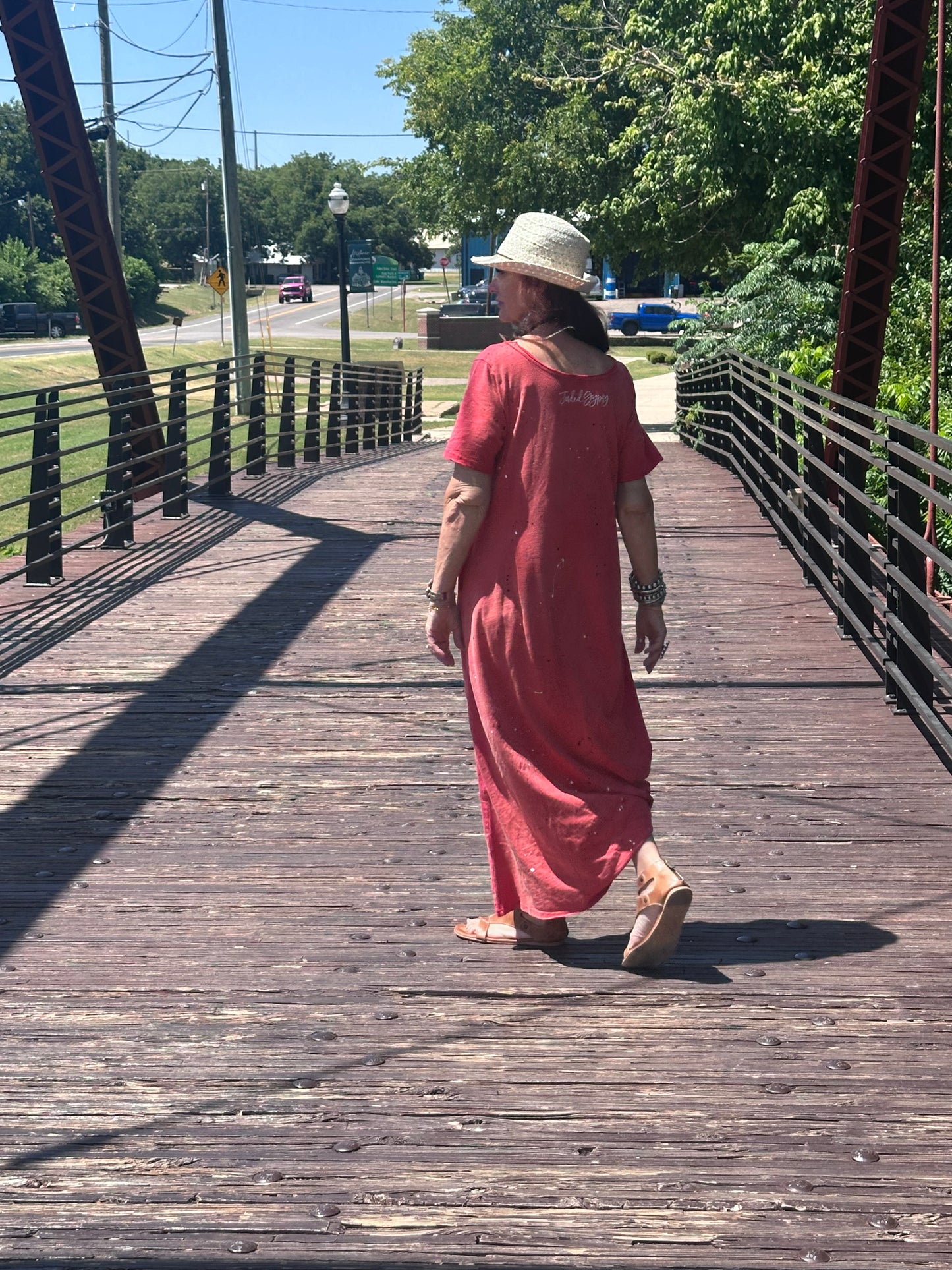 JG- Red Dirty Hippie Dress