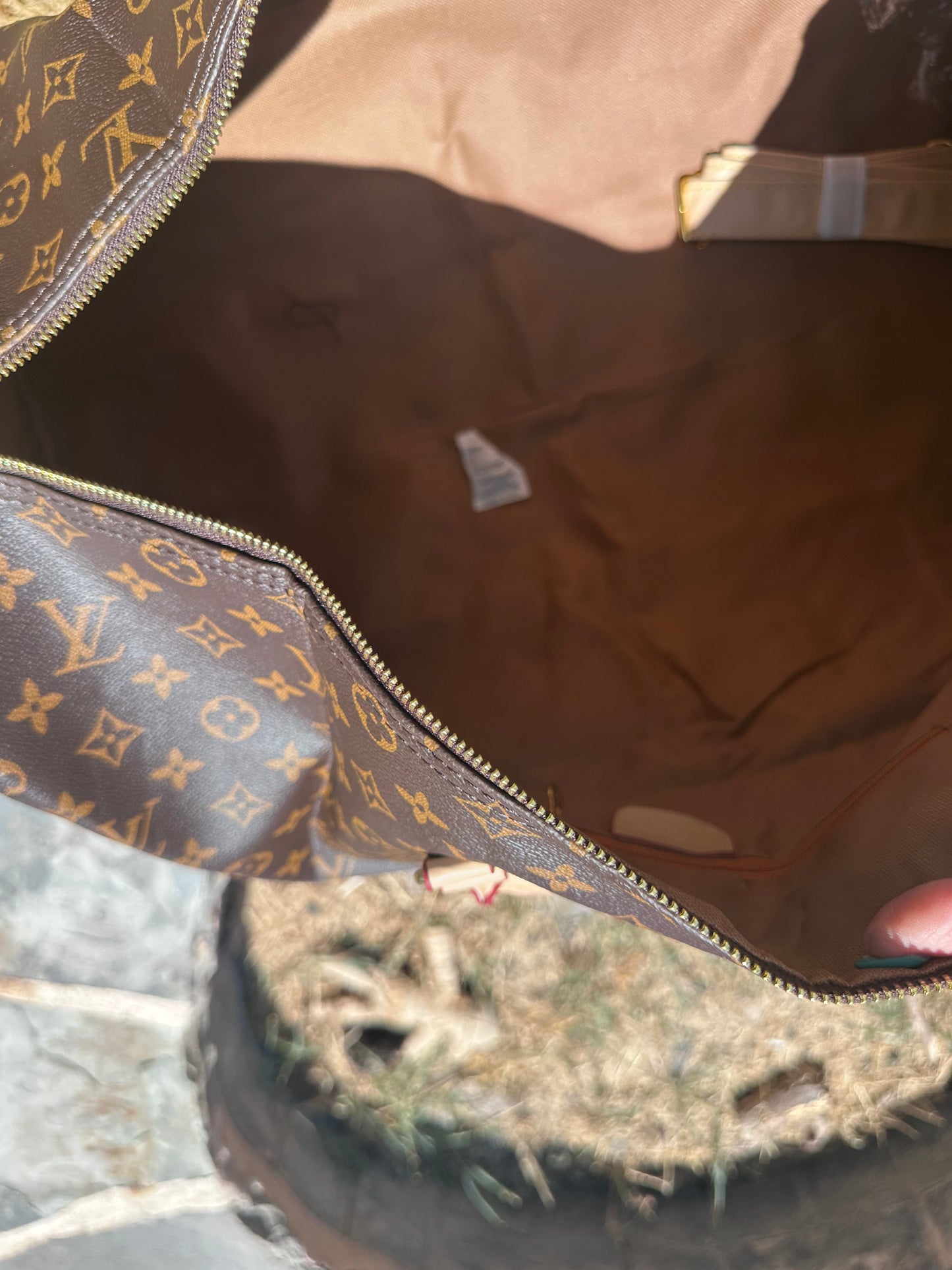 Luxury inspired duffel bag