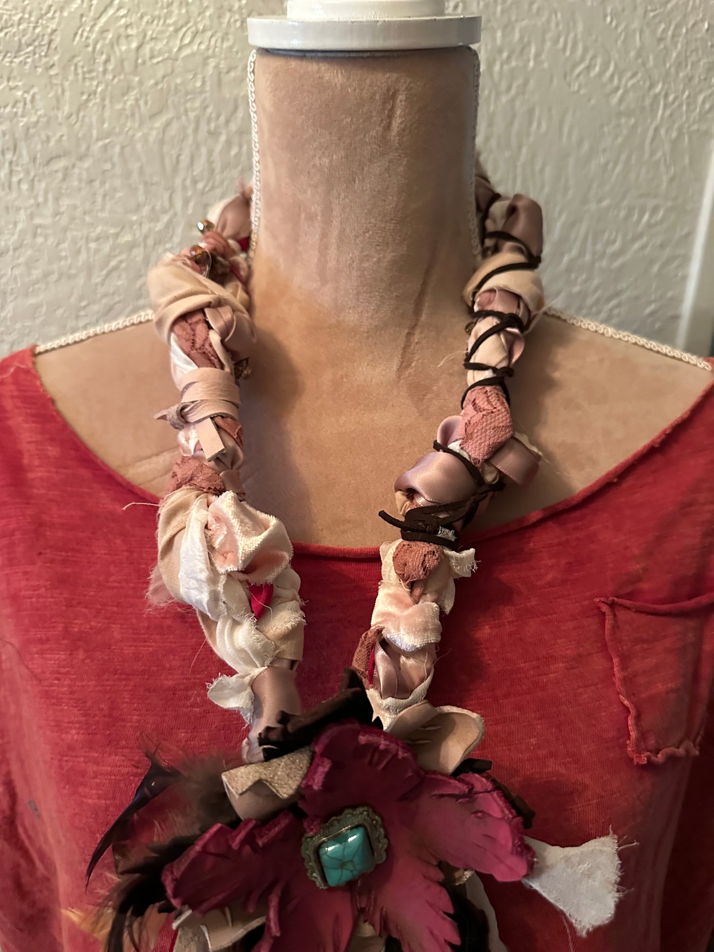 Rare Bird Cloth Necklace