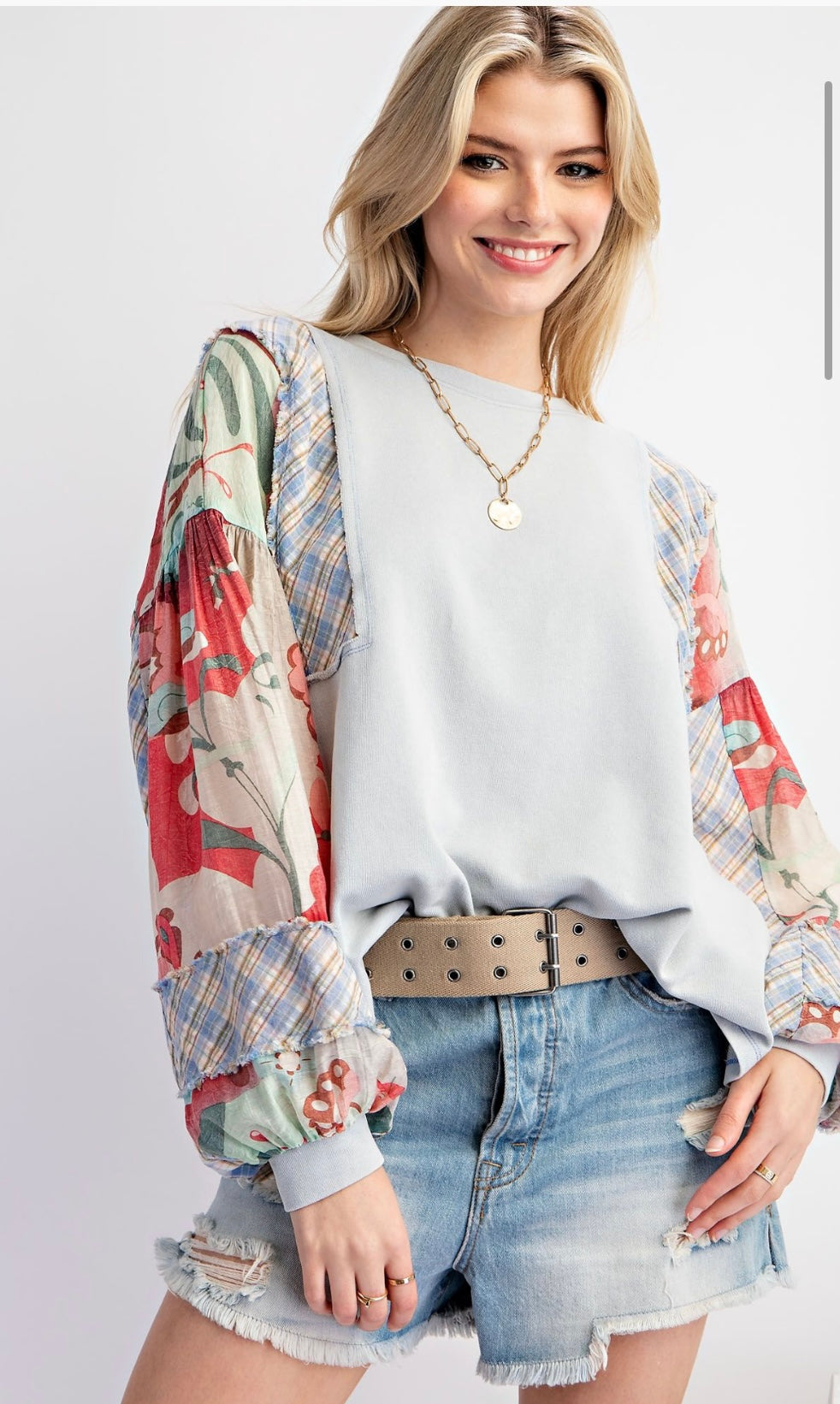 Easel Plus Patchwork Shirt