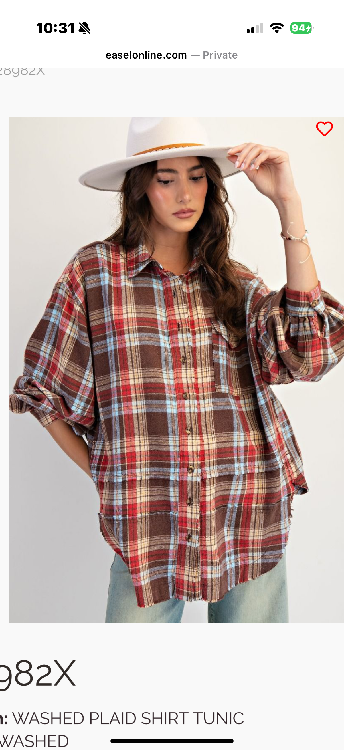 Easel plaid shacket