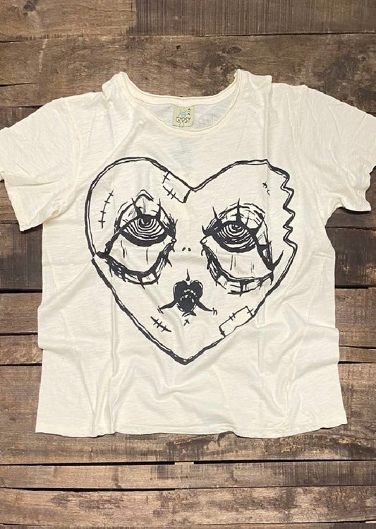 Jaded Gypsy moon and dance tee broken hearted