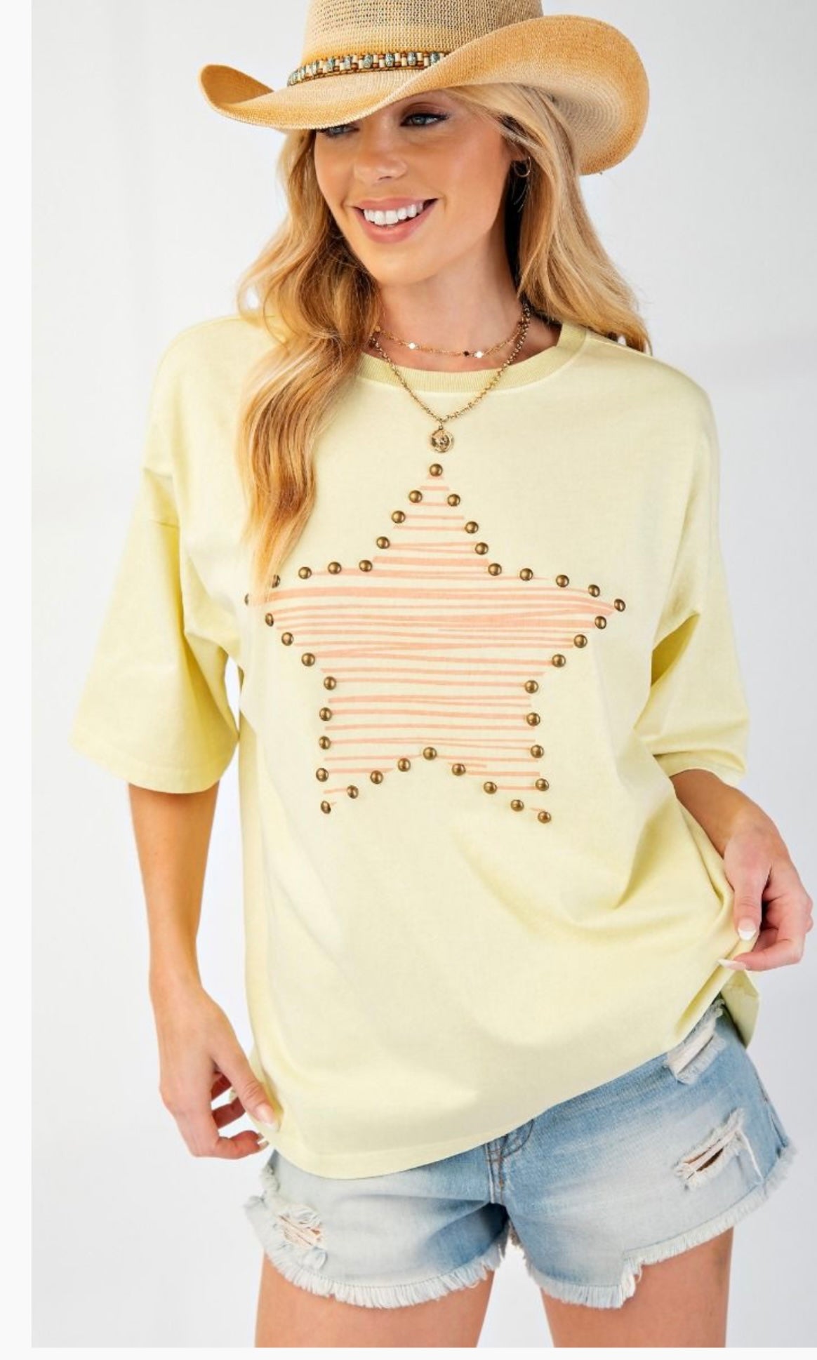 easel yellow star print American