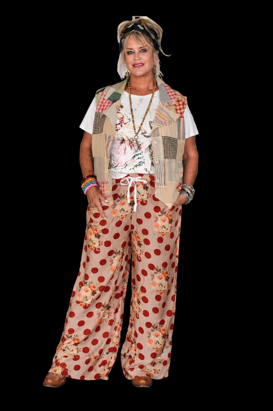 Star Light Drift Pants - Ruby Dot
