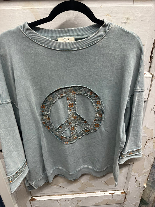 Easel Peace Sign Sweatshirt