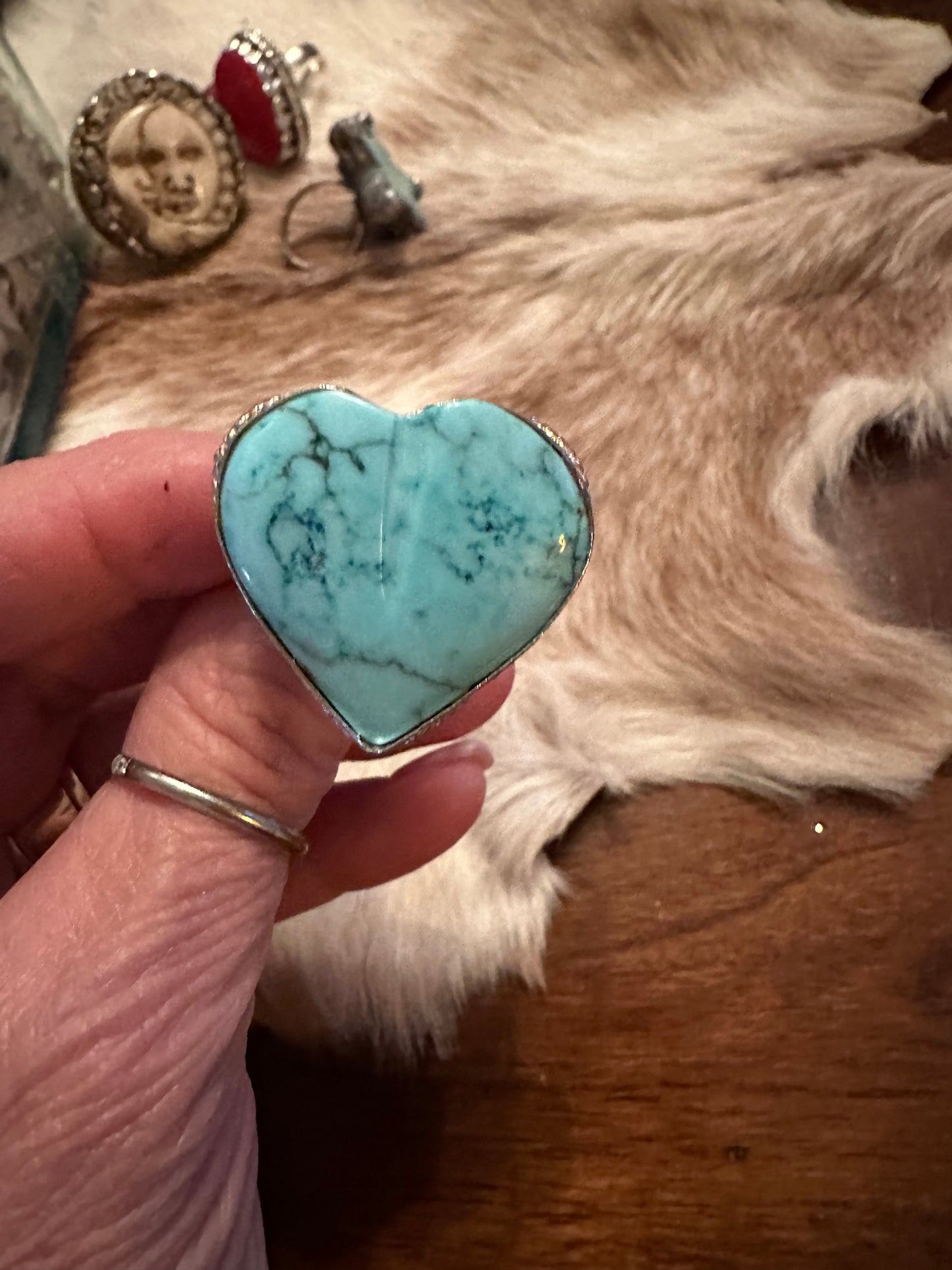 Rare Bird Turquoise Heart Ring