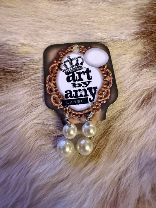 Art by Amy pearl earrings