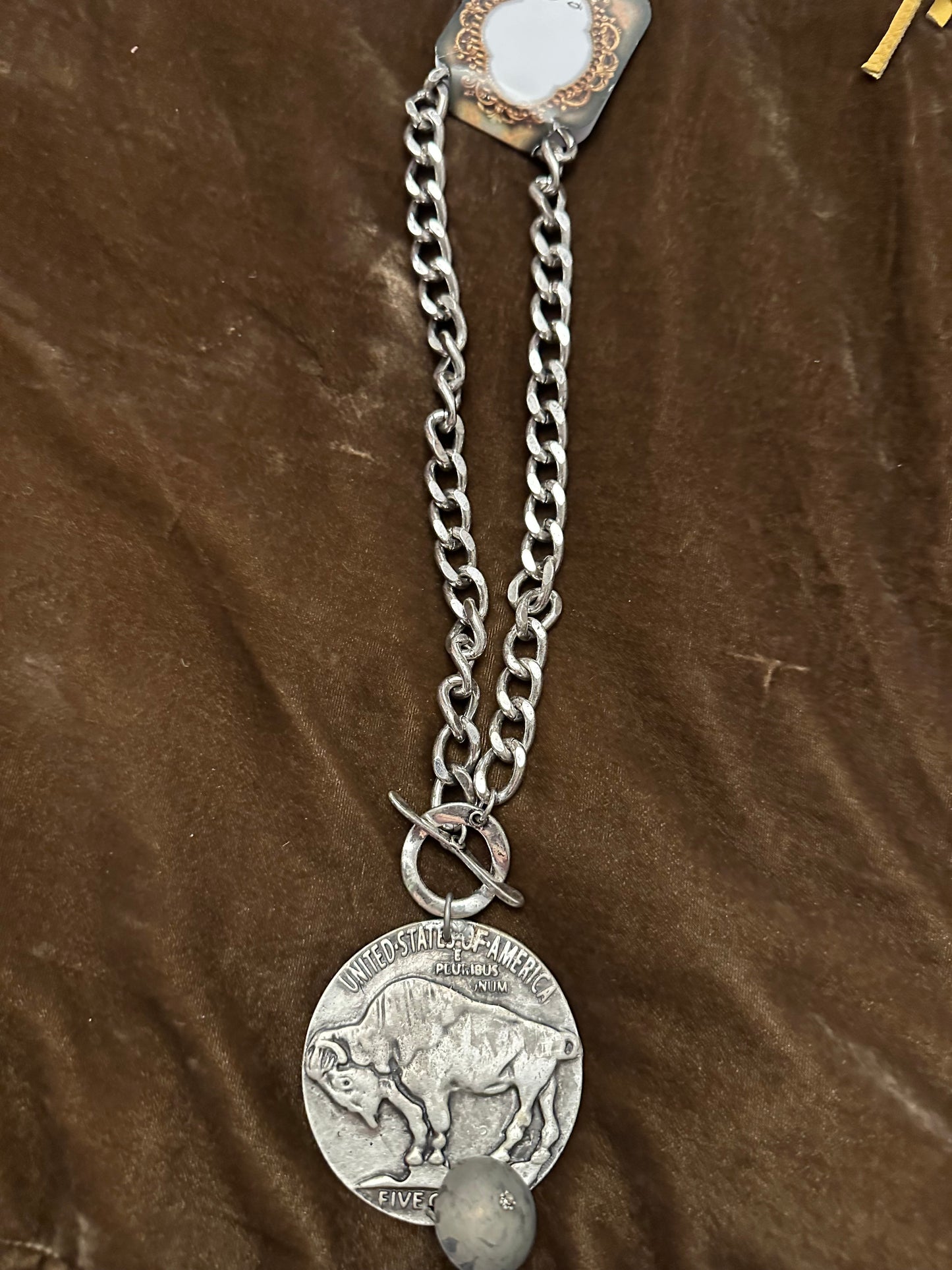 Art By Amy Buffalo Nickel Necklace