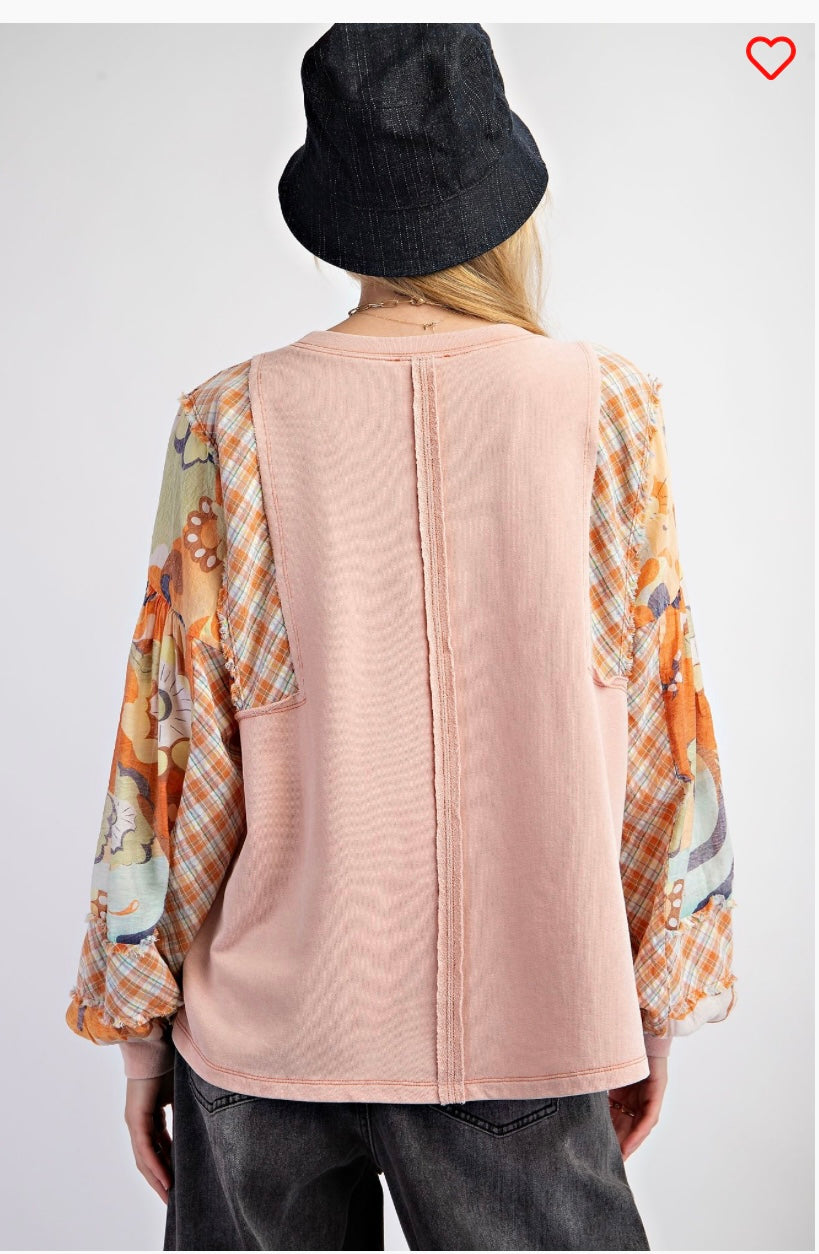 Easel Plus Patchwork Shirt