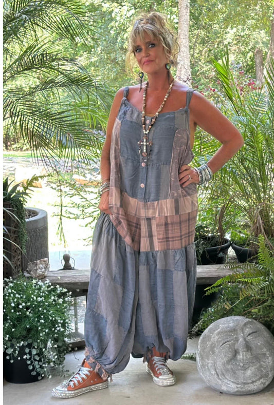 Patched Together Overalls