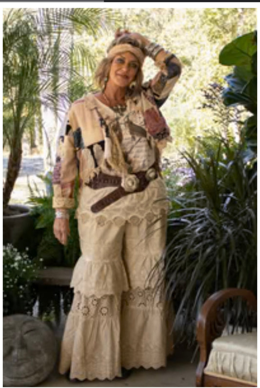 Frill Seeker Pants - Tea Stain