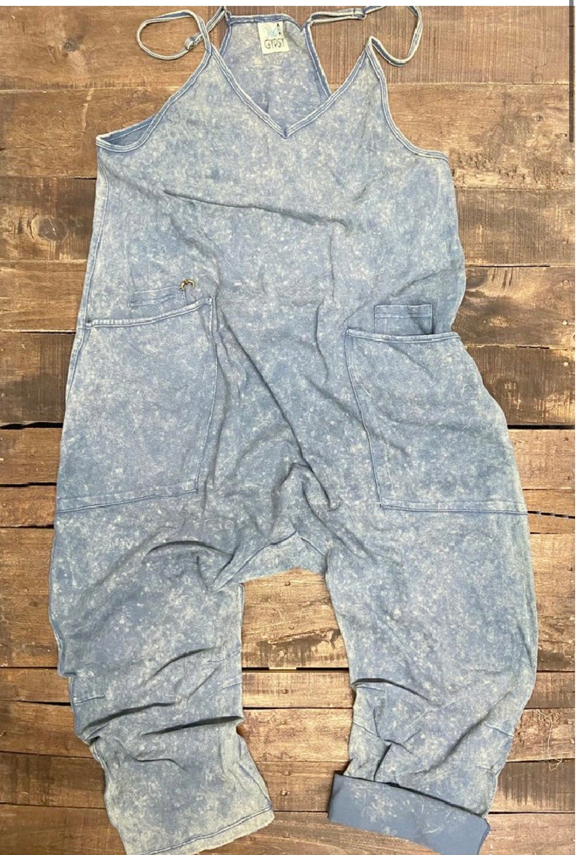 Can’t Miss Me Romper Vintage Denim