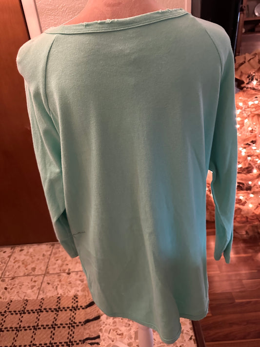 Mint Green long sleeve Jaded Gypsy shirt