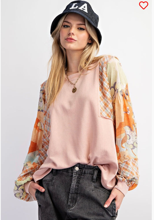 Easel Plus Patchwork Shirt