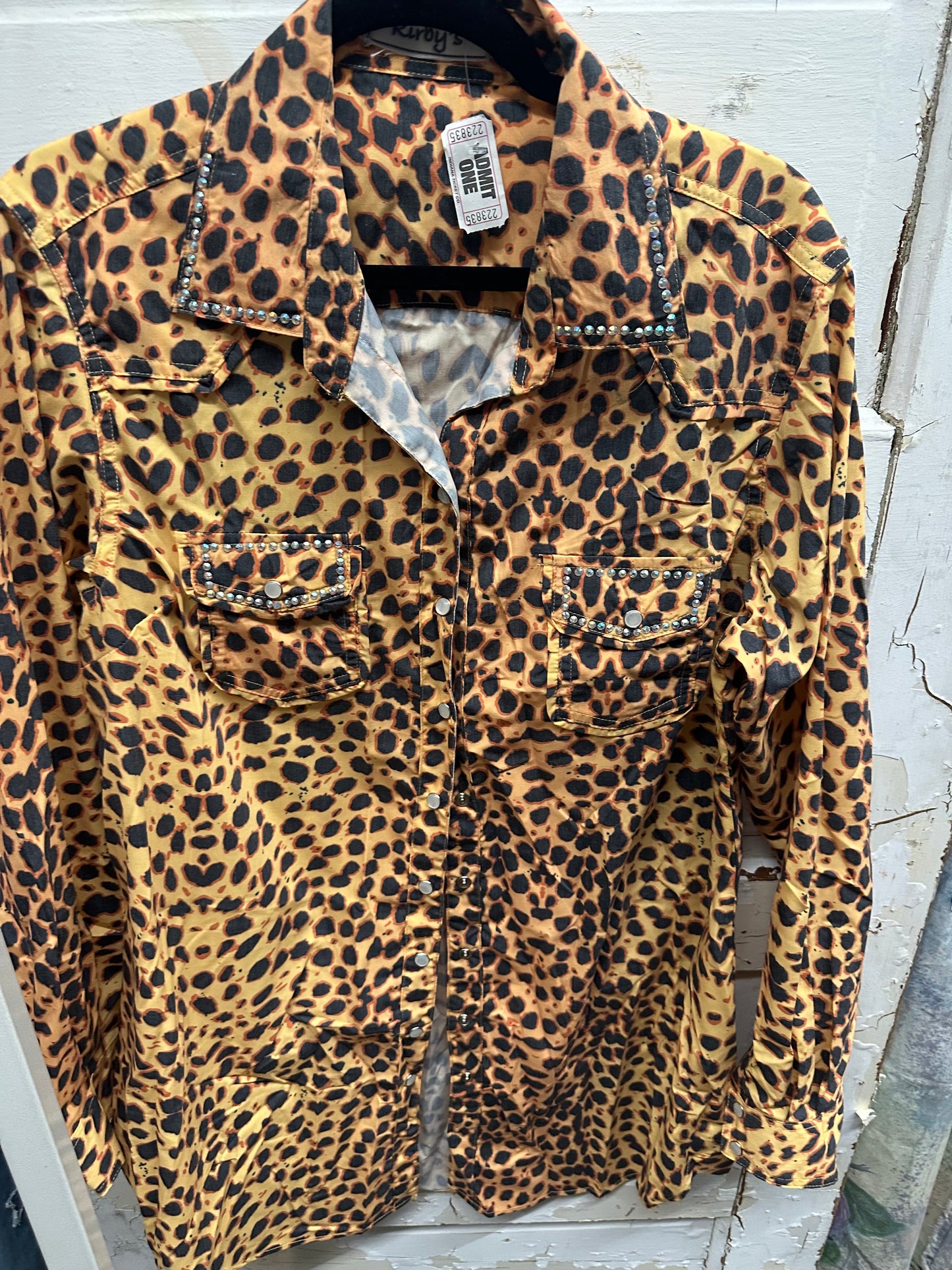 Cheetah button shirt