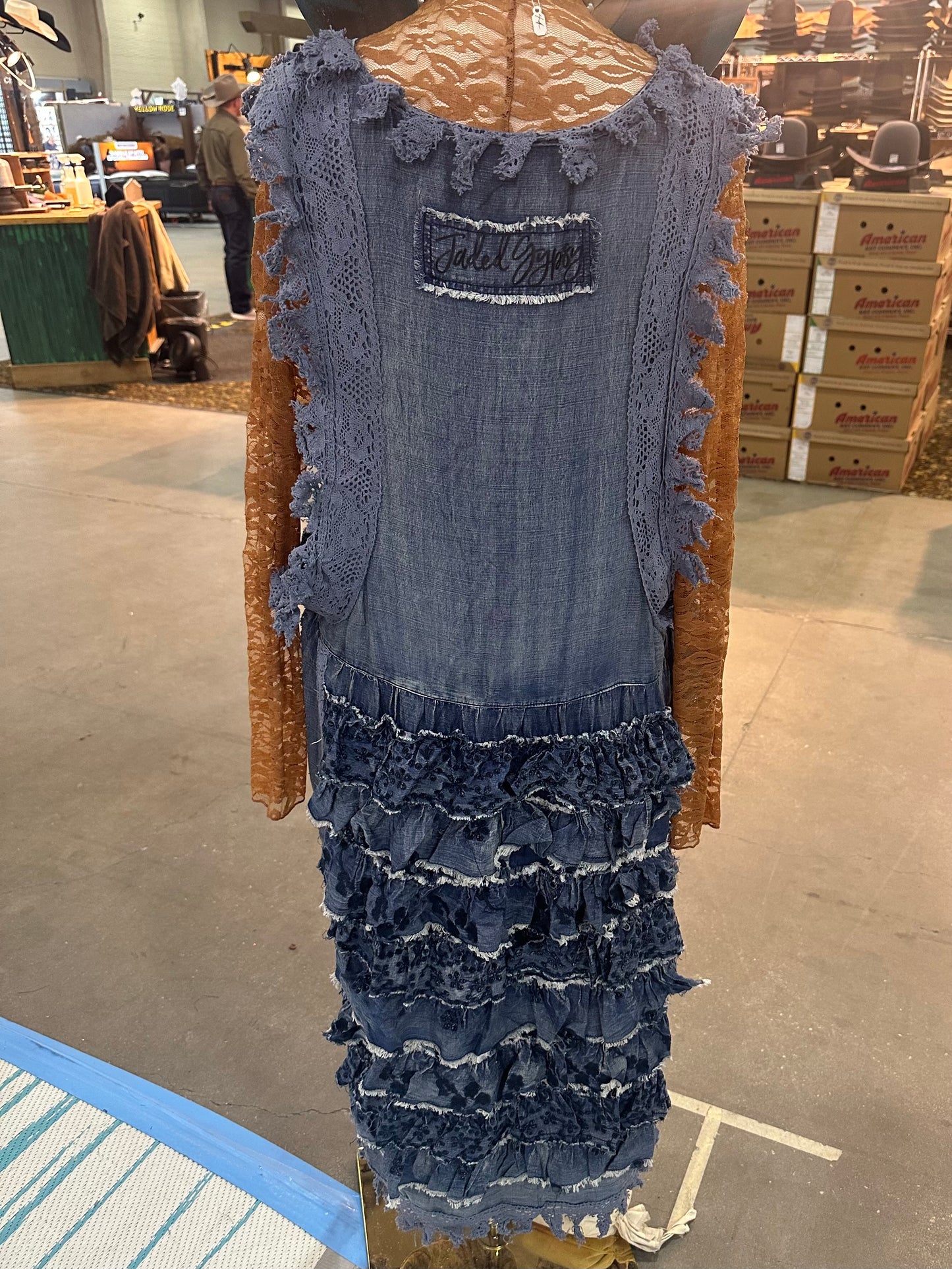 Jaded Gypsy Ruffle Up High-Low-Chambray