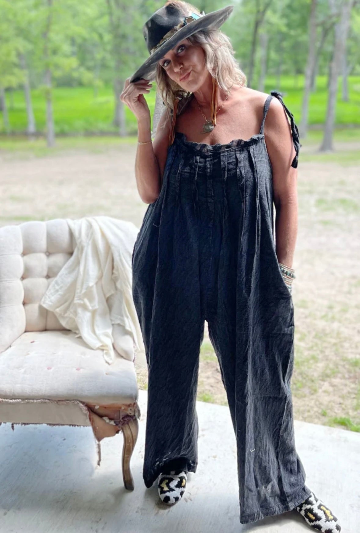 Jaded Gypsy  Bittersweet Romper - Vintage Black