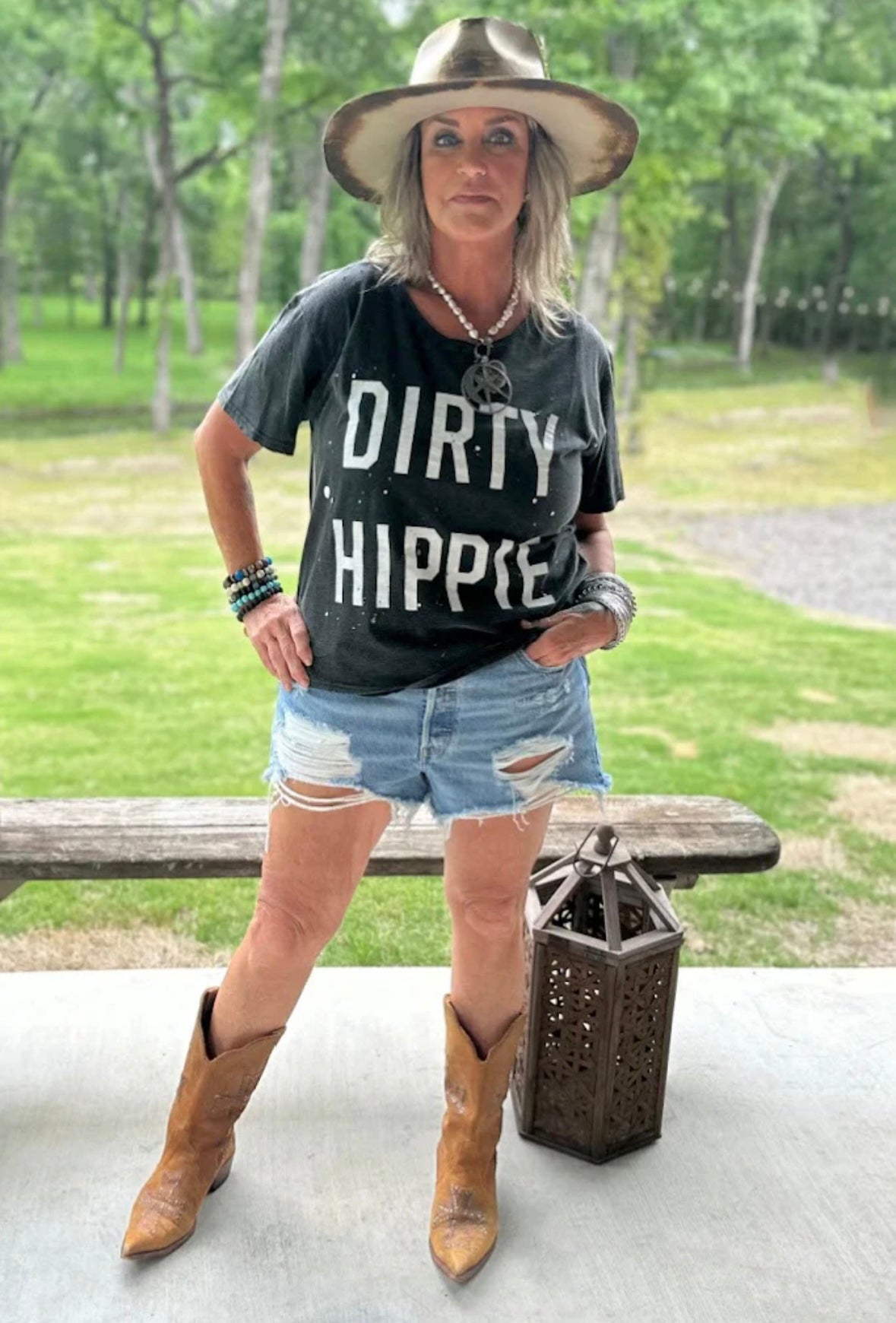 Dirty Hippie Tee - Vintage Black