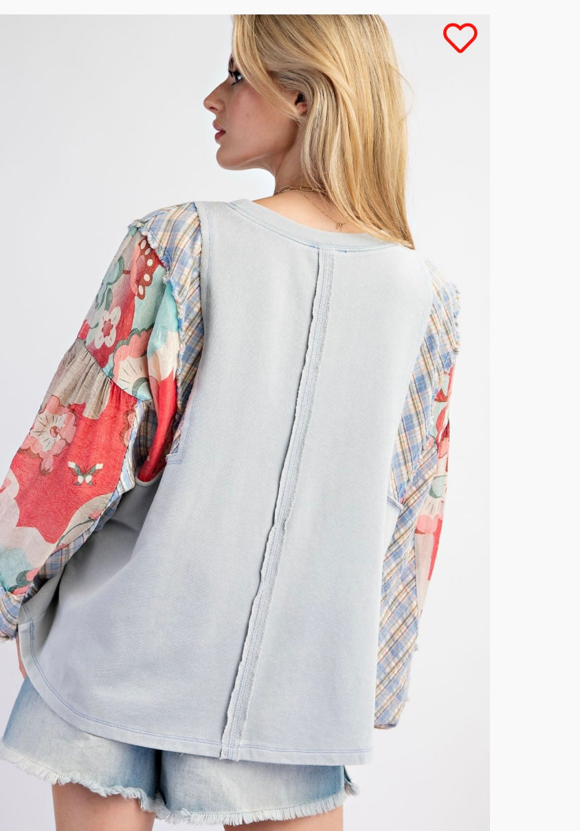 Easel Plus Patchwork Shirt