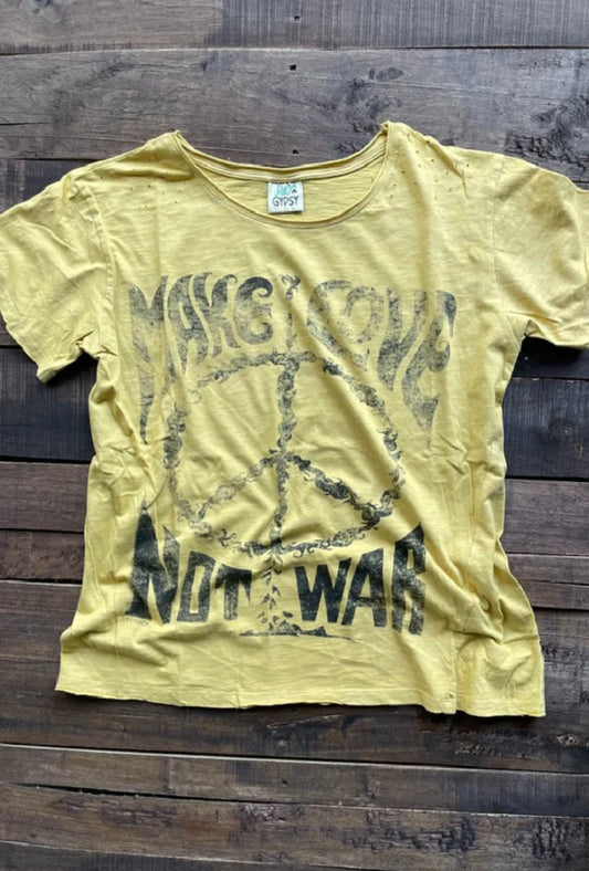 Moon Dance Tee - Peace Mustard