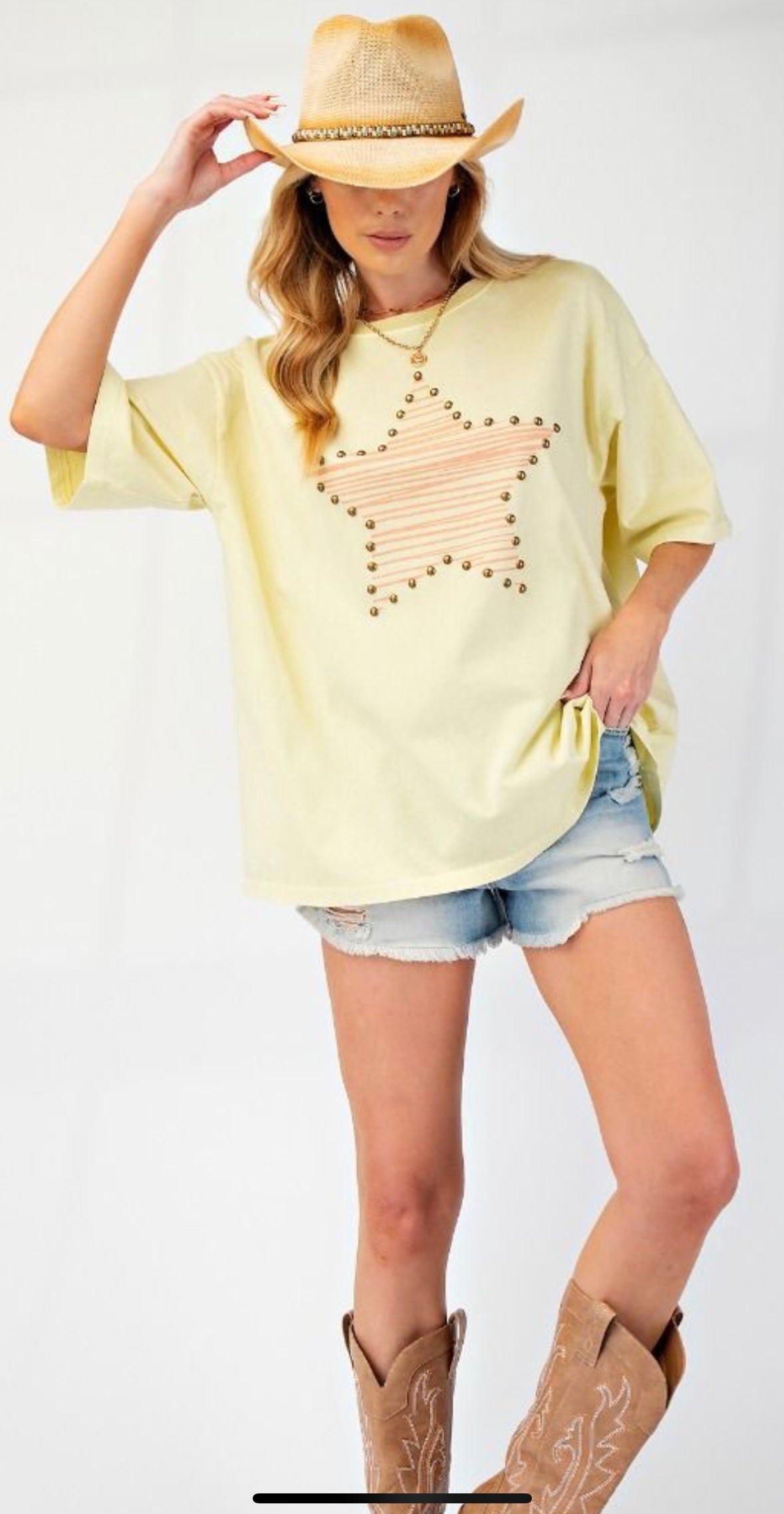 easel yellow star print American
