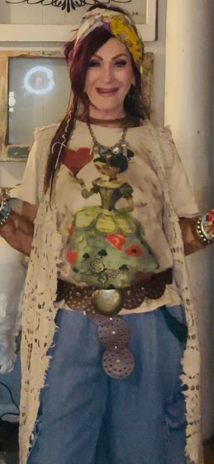 Jaded Gypsy Moon and Dance Tee- Queen Of Hearts