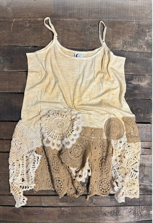 Squared Away Tank - Oatmeal