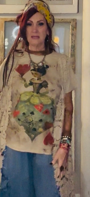 Jaded Gypsy Moon and Dance Tee- Queen Of Hearts