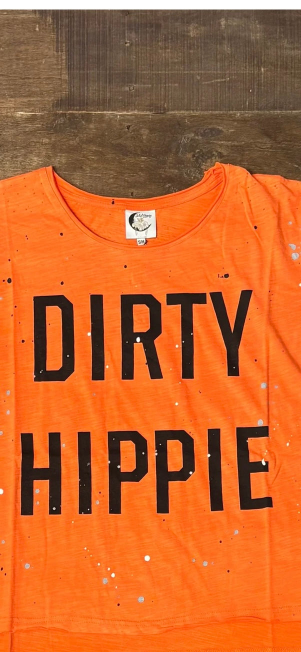 JG- Dirty Hippie Tee- Vintage Tangerine