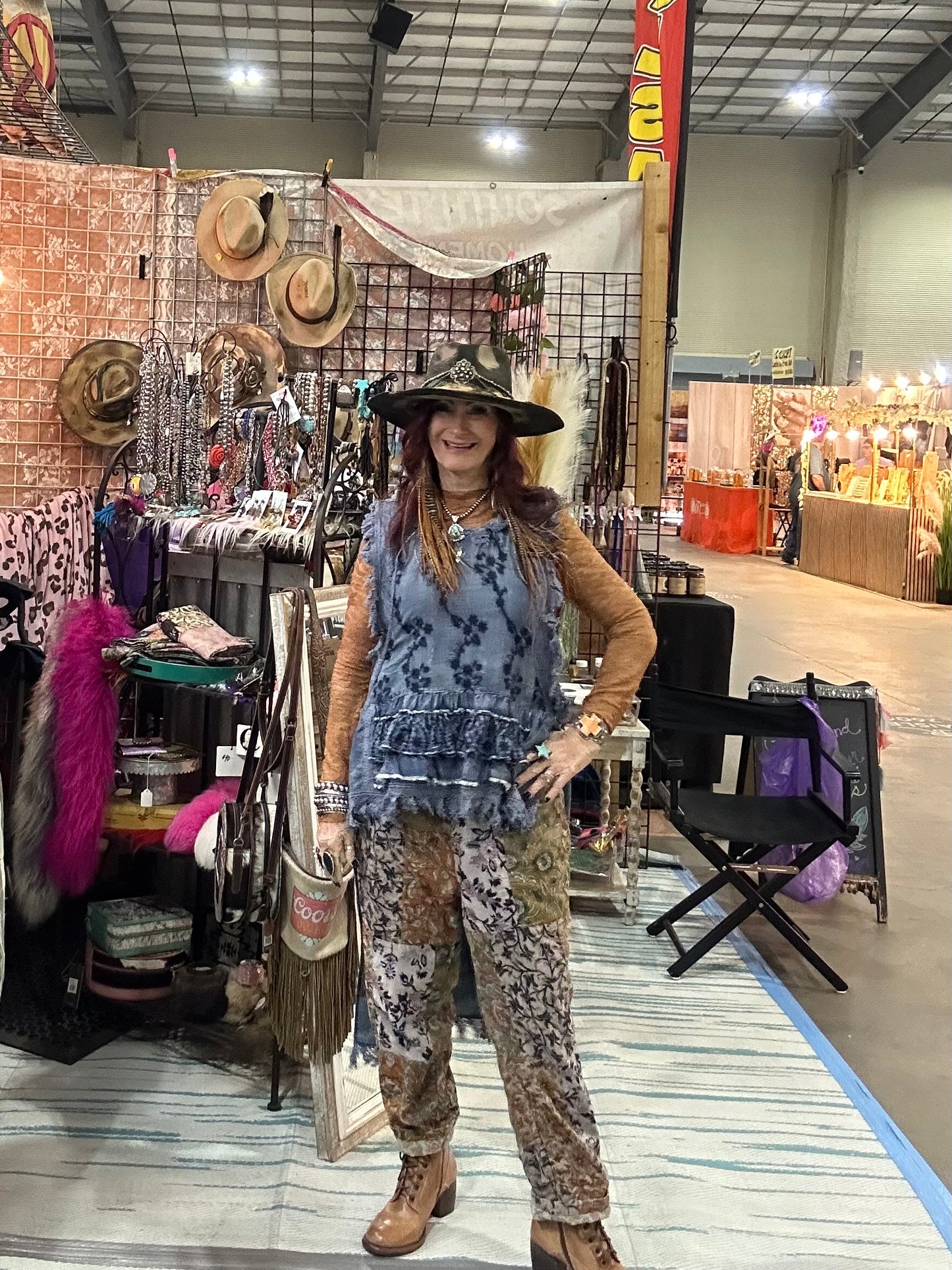 Jaded Gypsy Ruffle Up High-Low-Chambray