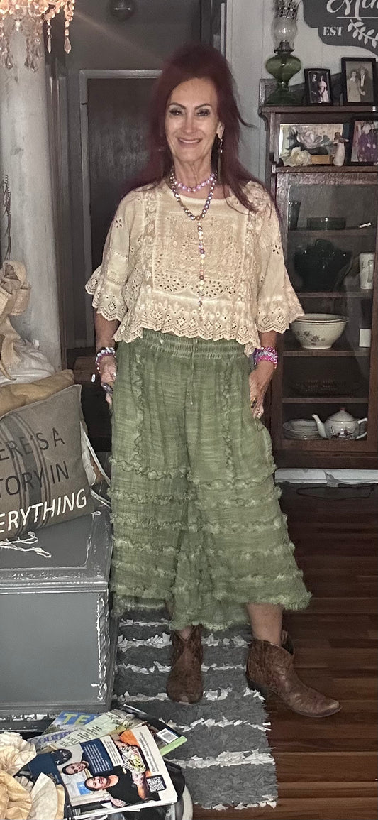Serene Sands Pants -Olive