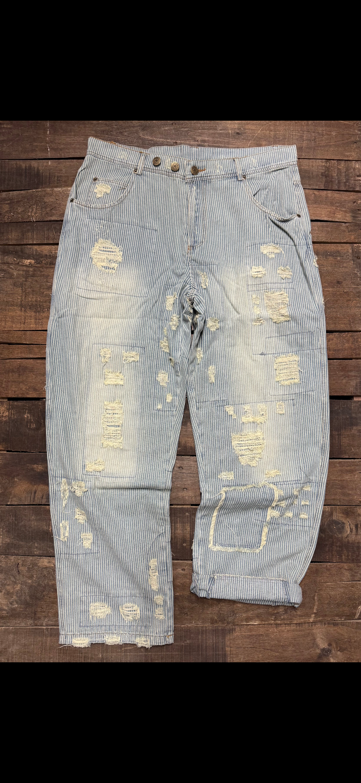 Peace & Love Blue Railroad Jeans