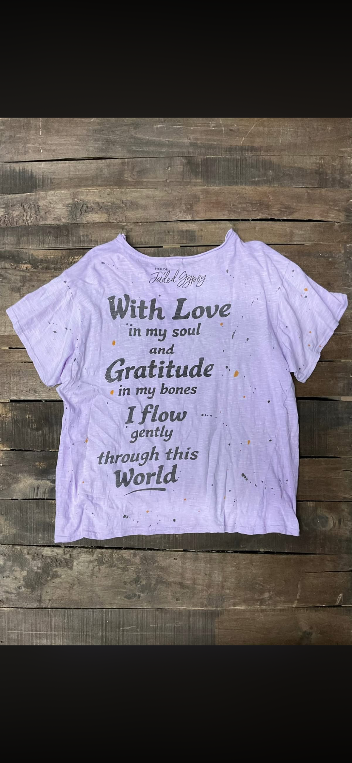 From The House Of Jaded Gypsy- Worn and Weathered Tee - “Moon Dust”