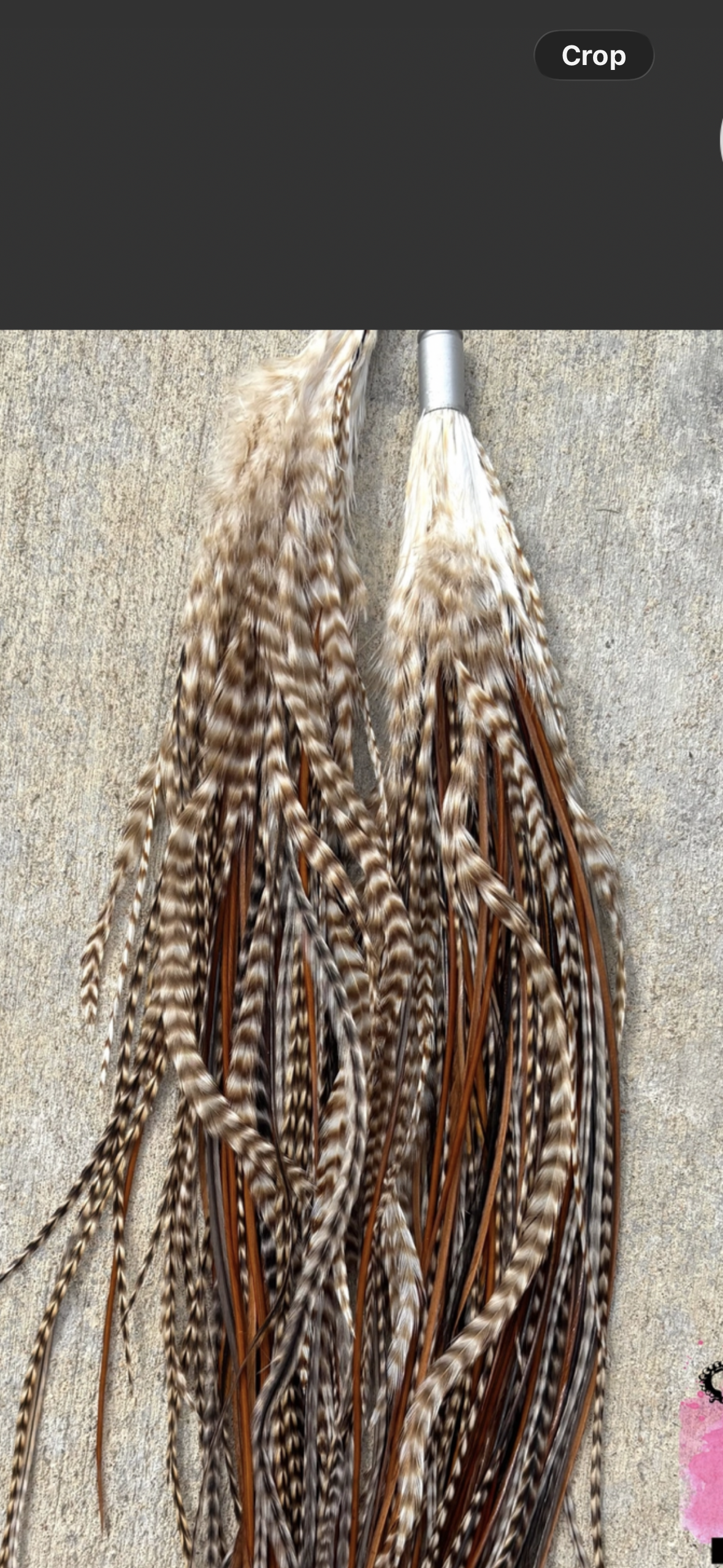 Art By Amy guinea feather earrings- Brown