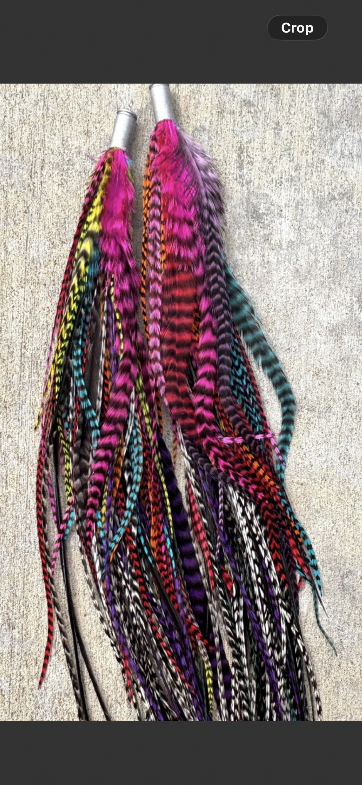 Art By Amy guinea feathers earrings - Multi color