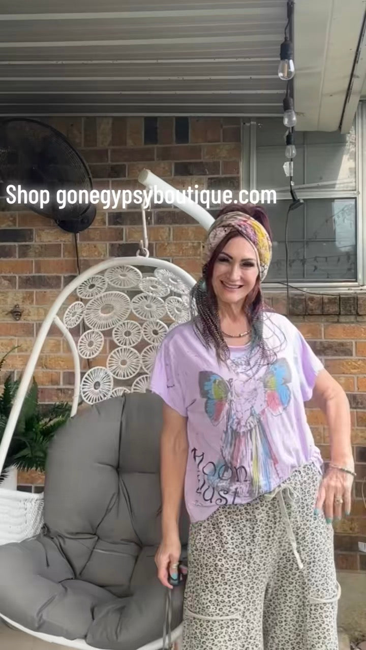 From The House Of Jaded Gypsy- Worn and Weathered Tee - “Moon Dust”