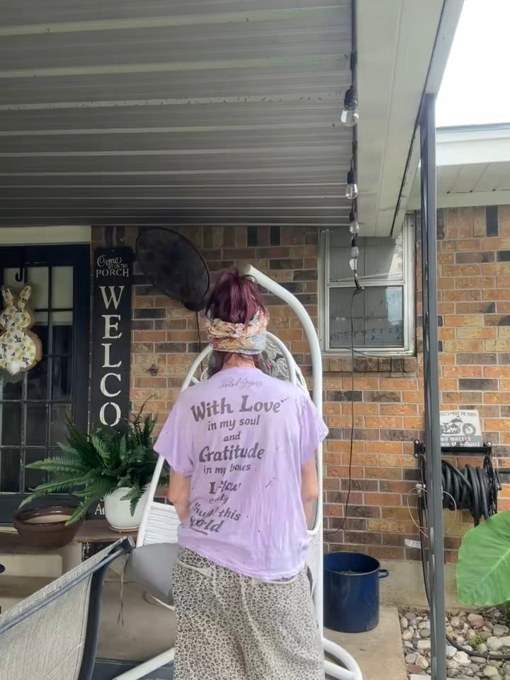 From The House Of Jaded Gypsy- Worn and Weathered Tee - “Moon Dust”