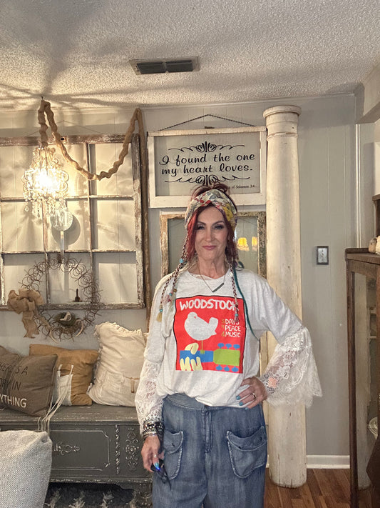 Woodstock grafic distressed tee ($4 more for plus size)