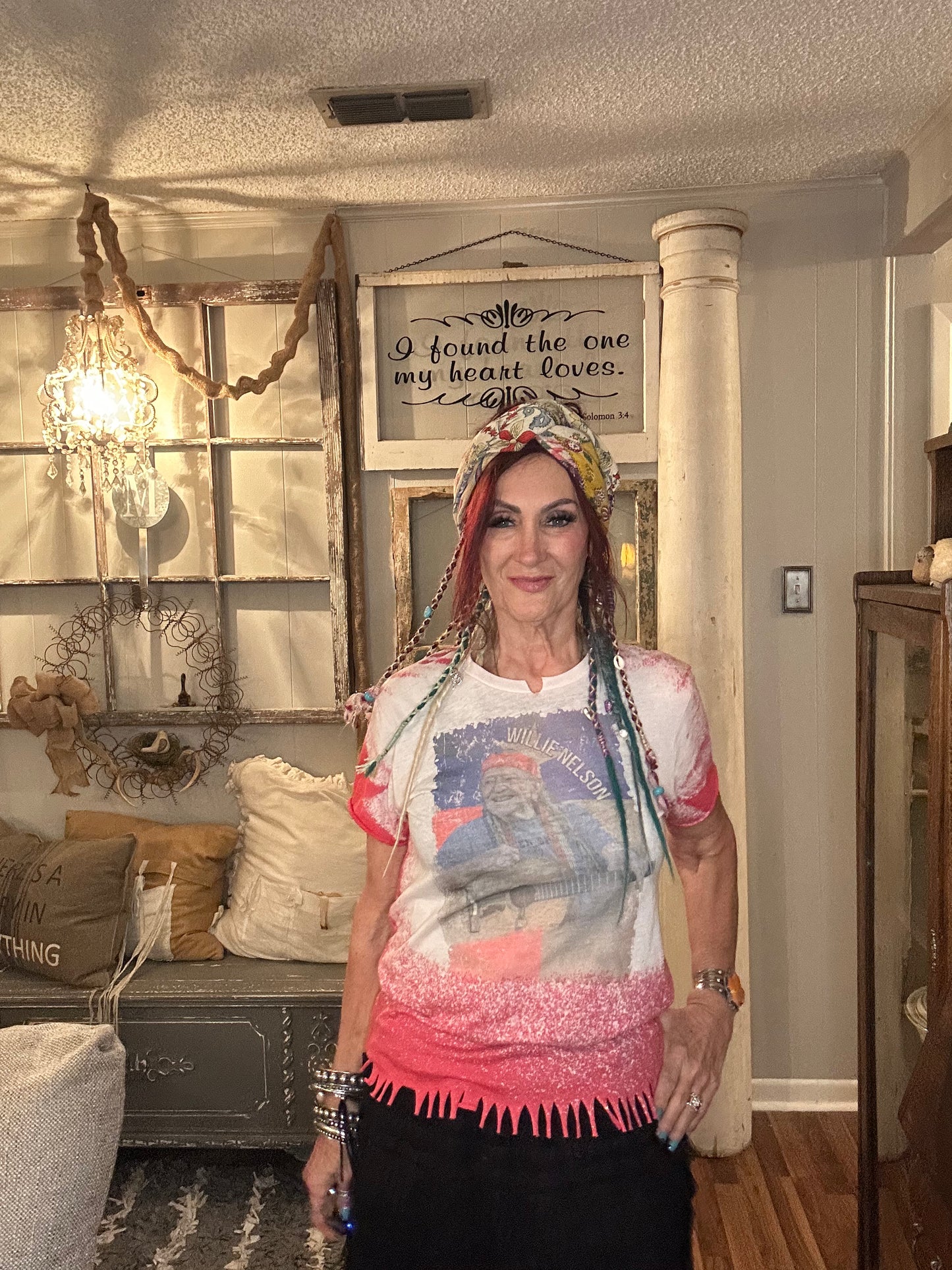 Willie Nelson Distressed Graphic Tee