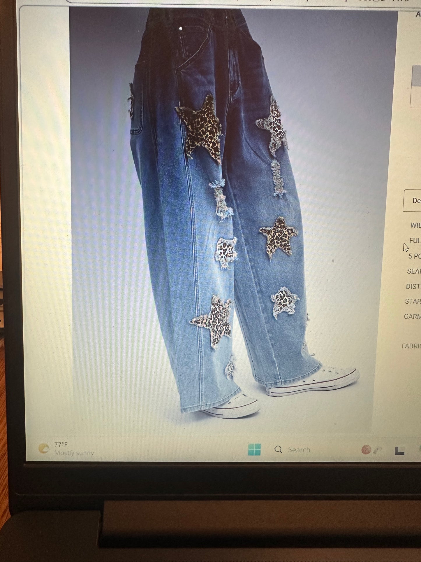 Blue Velvet- leopard Starr jeans